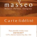 Carte fidélité - Masseo