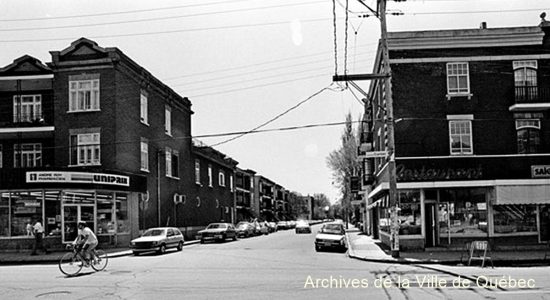 Montcalm dans les années 1980 : intersection avenue Cartier et rue Aberdeen - Jean Cazes